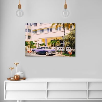 Transportation 'Purple Coupe' Automobiles By Oliver Gal Wall Art Print - Image 0