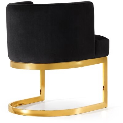 Hobson Velvet Upholstered Wingback Arm Chair - Image 0