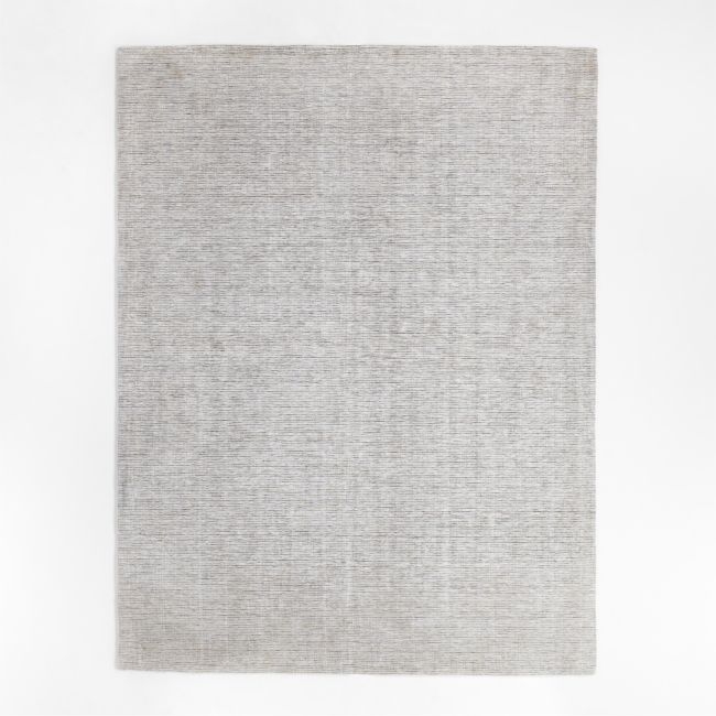 Turin Performance Handwoven Light Grey Area Rug 6'x9' - Image 0