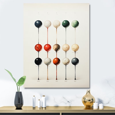 Palaichori Minimalism Golf Tees IV On Canvas Print - Image 0