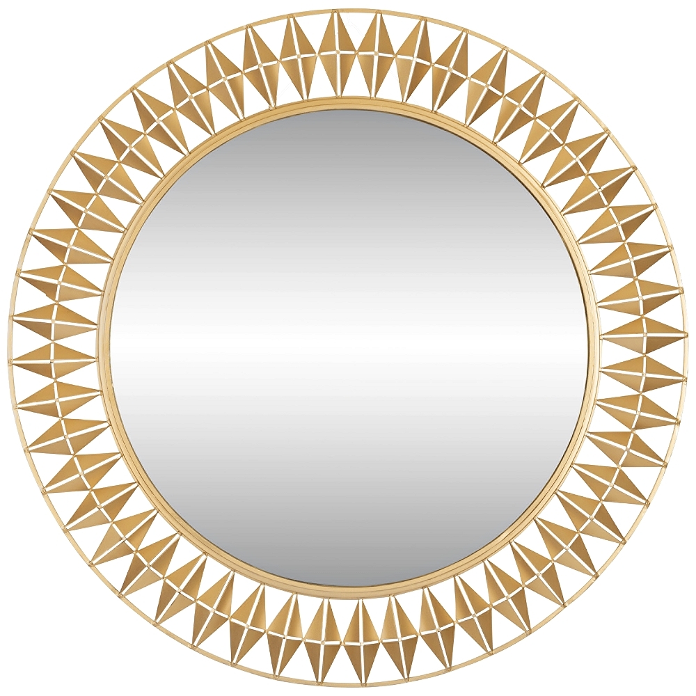 Varaluz Casa Forever French Gold 33" Round Wall Mirror - Style # 86D47 - Image 0