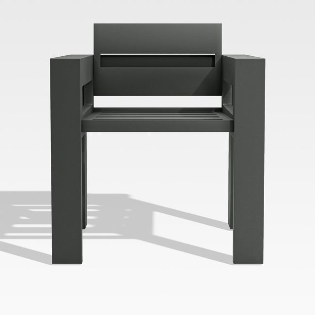 Walker Metal Outdoor Dining Arm Chair - Image 0