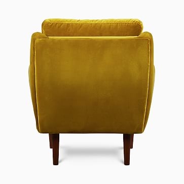 Rory Chair Navy Velvet Walnut - Image 4