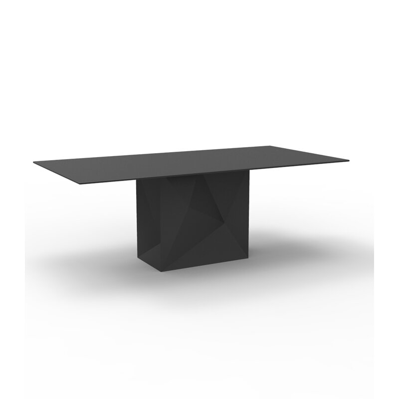 Vondom Faz Plastic Coffee Table Color: Anthracite, Table Size: 39.25" W x 78.75" L x 28.25" H - Image 0