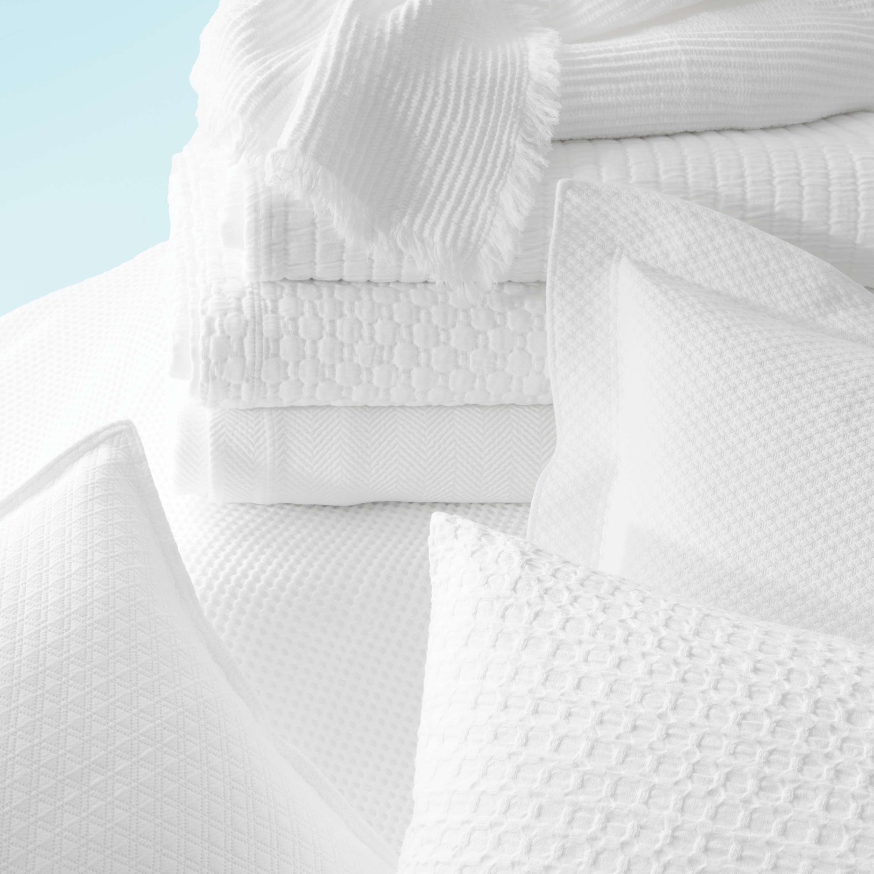 Bubble White Matelasse Coverlet - Image 3