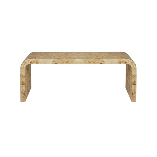 Holland Coffee Table, Rectangular, Wood, Light Burled Wood - Image 0