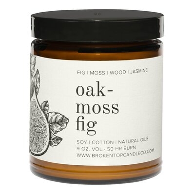 Oakmoss Fig Scented Jar Candle - Image 0