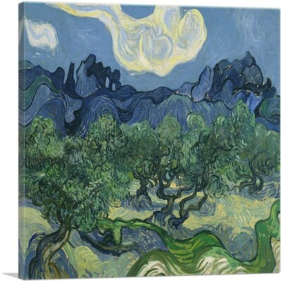 ARTCANVAS Olive Trees With The Alpilles In The Background 1889 Canvas Art Print By Vincent Van Gogh - Image 0