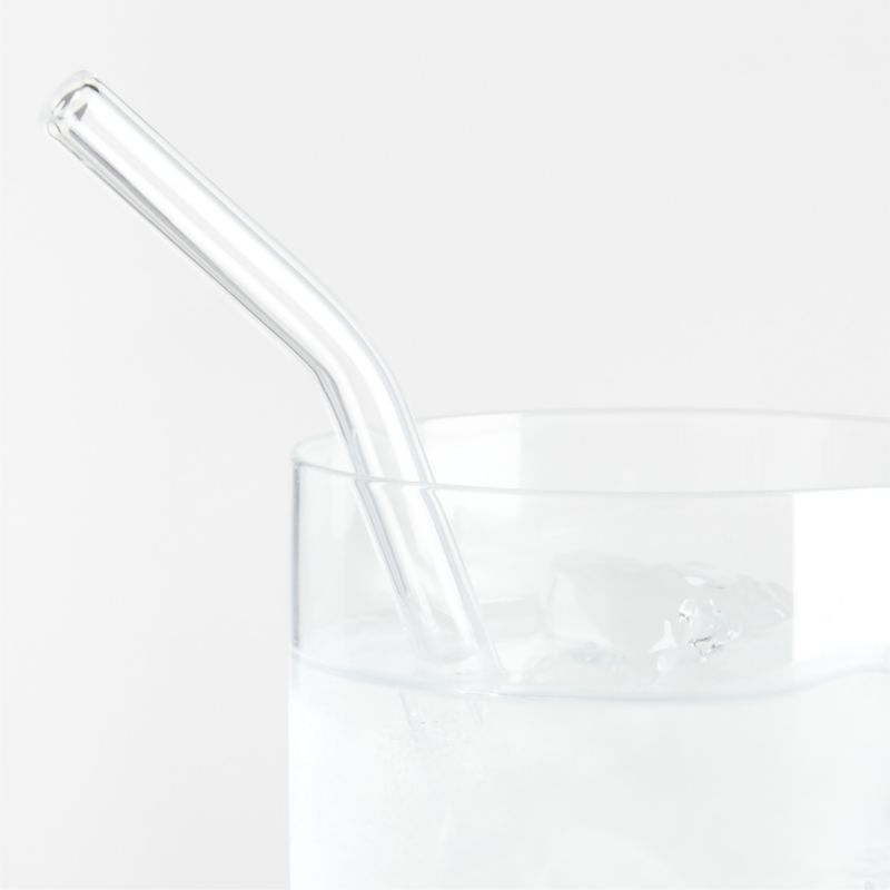 Clear Glass Straws, Set of 4 - Image 1