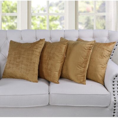 Bleckley Textured Square Velvet Pillow Cover - Image 1