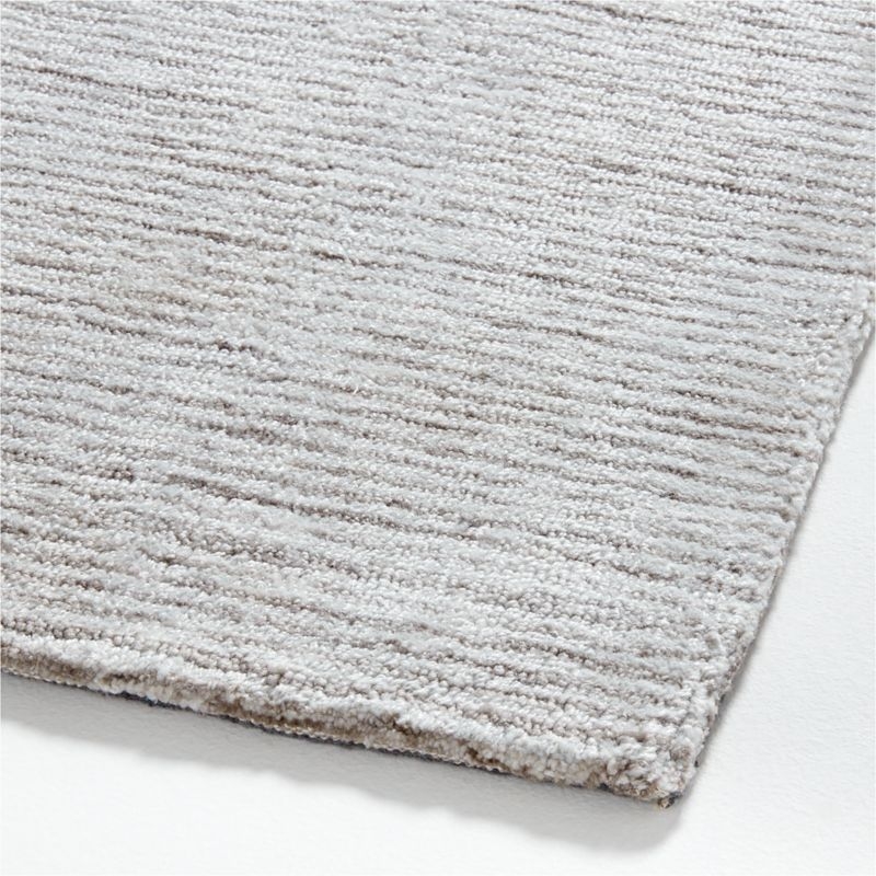 Turin Performance Handwoven Light Grey Area Rug 6'x9' - Image 1