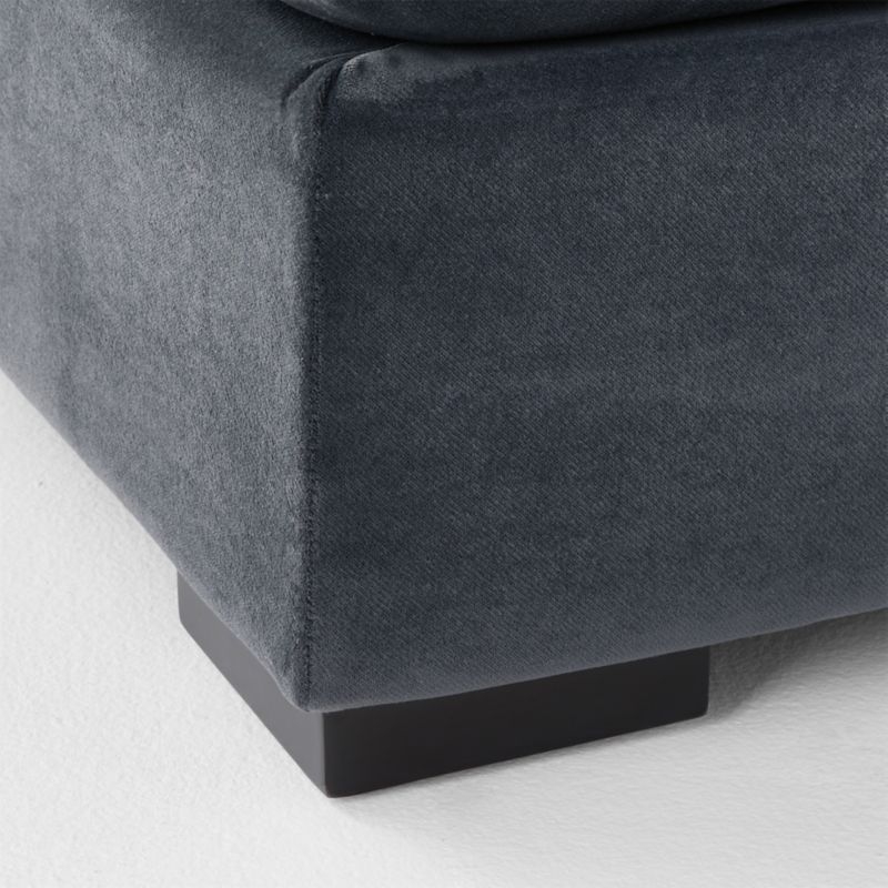 Deseo Charcoal Grey Performance Velvet Standard Depth Ottoman - Image 3