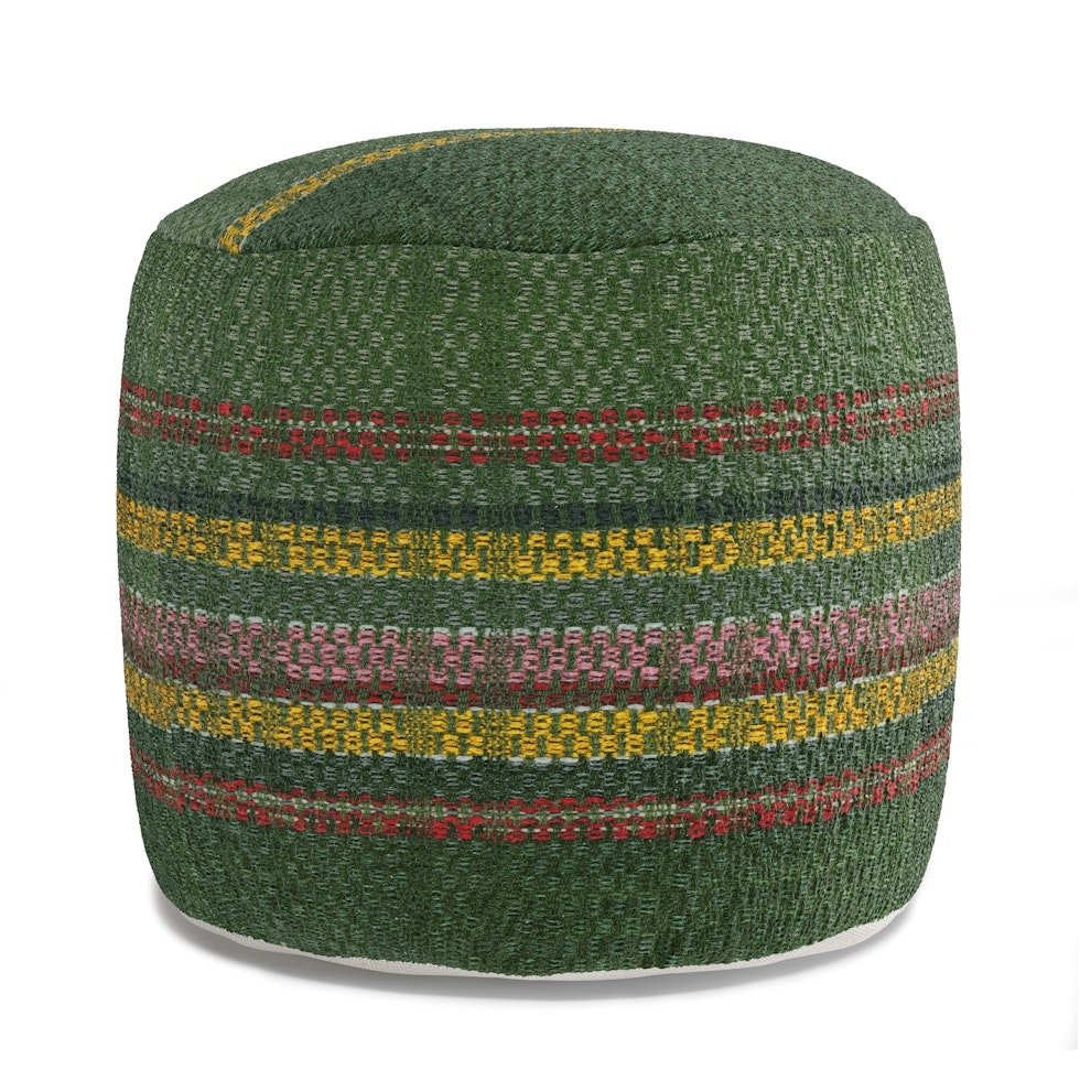 Tapio Pouf - Green Multi - Image 0