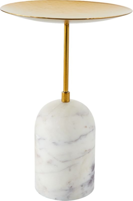 Numa Marble & Brass Candle Stands, Set of 2 - Image 7