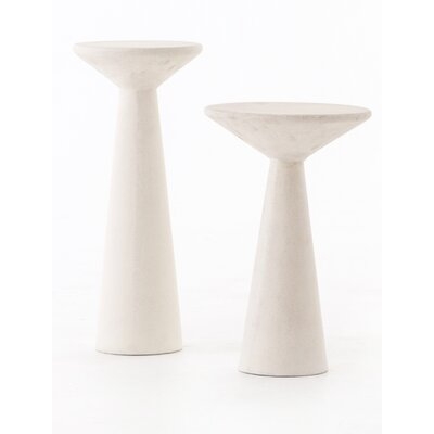 Pedestal Nesting Tables, White - Image 0