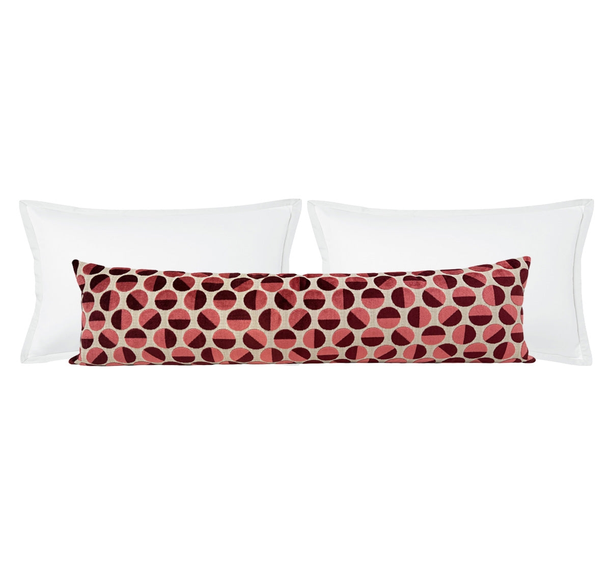 THE XL LUMBAR :: BROOKLYN CUT VELVET // PERSIMMON - 14" X 48" - Image 0