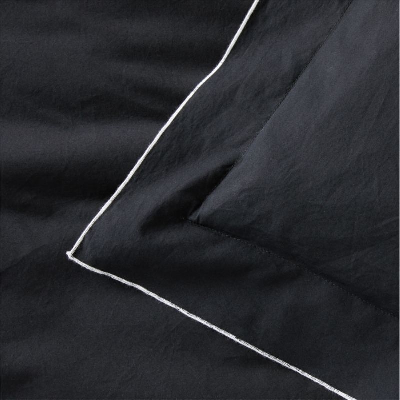 Overlock Black with White Trim King Duvet Cover - Image 2