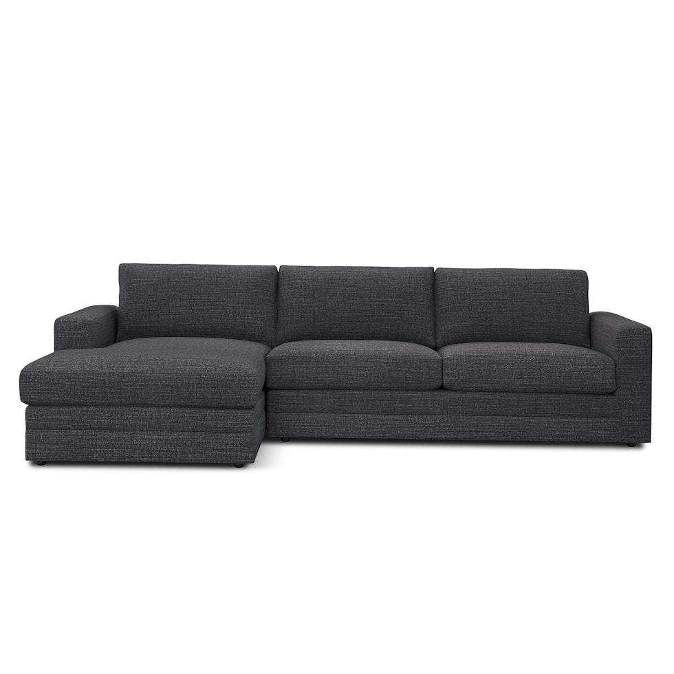 Riley 118.5" Left Sectional - Napa Charcoal - Image 0