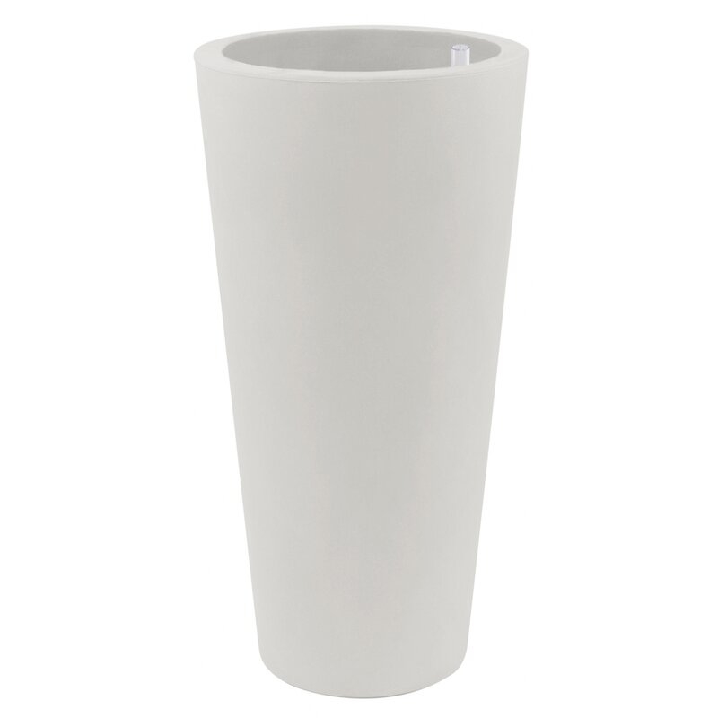 Vondom Cono Self-Watering Resin Pot Planter Color: Ice, Size: 20" H x 19.75" W x 19.75" D - Image 0