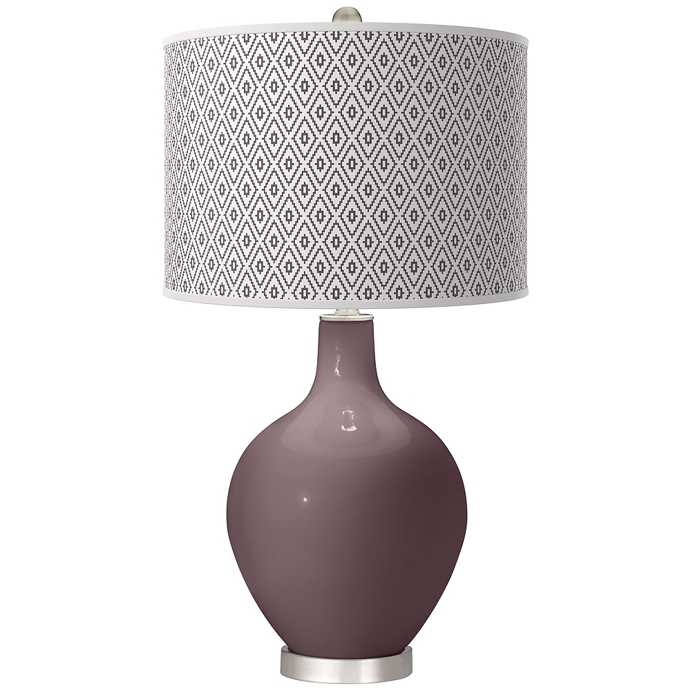 Poetry Plum Diamonds Ovo Table Lamp - Image 0