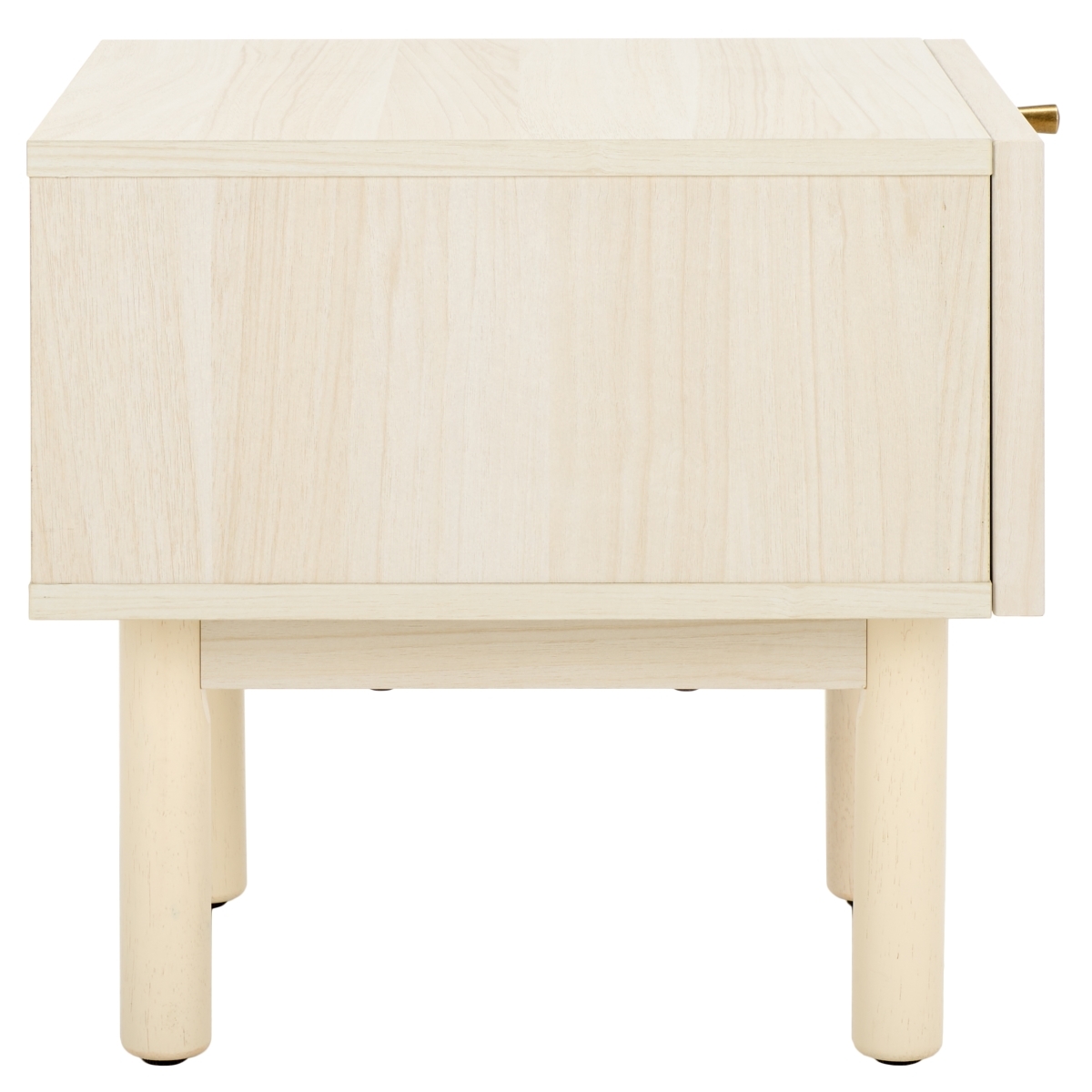 Aino 1 Drawer Nightstand - Bleached White / Natural - Safavieh - Image 3