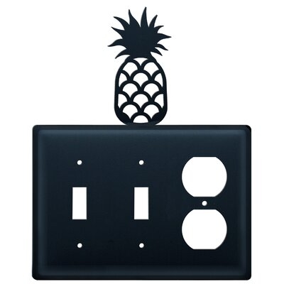 Pineapple 3-Gang Duplex Outlet / Toggle Light Switch Combination Wall Plate - Image 0