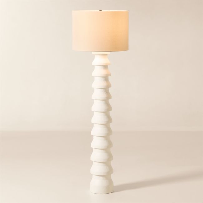 Sequence White Plaster Floor Lamp - Image 0