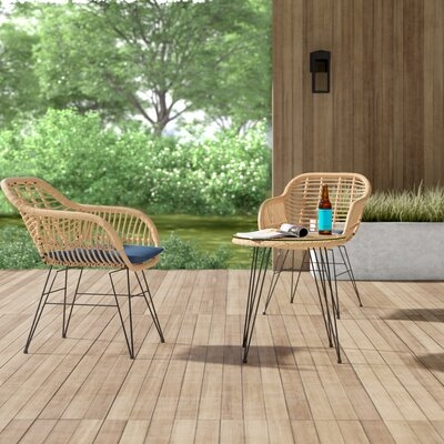 Fuze 3 Piece Rattan Seating Group with Cushions - Image 0