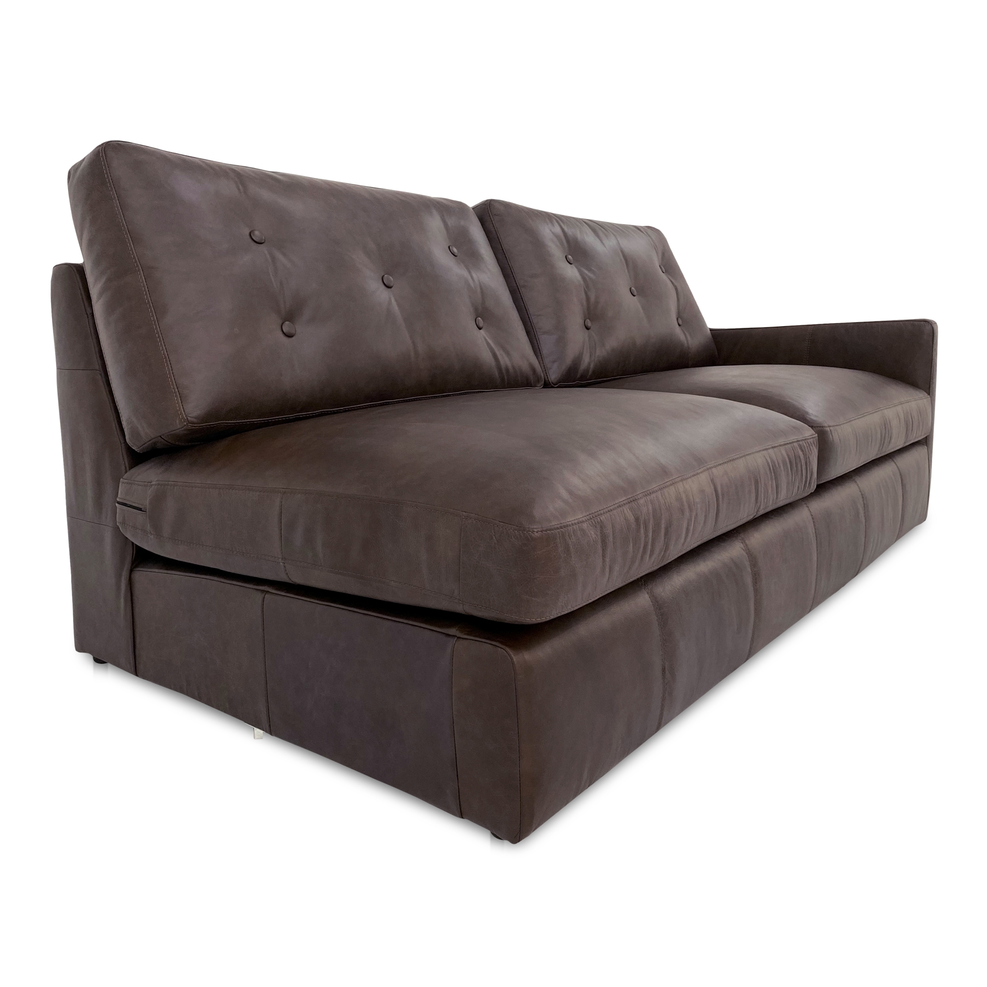 Thurlow Right Arm Facing Sofa Espresso Brown Leather - Image 1
