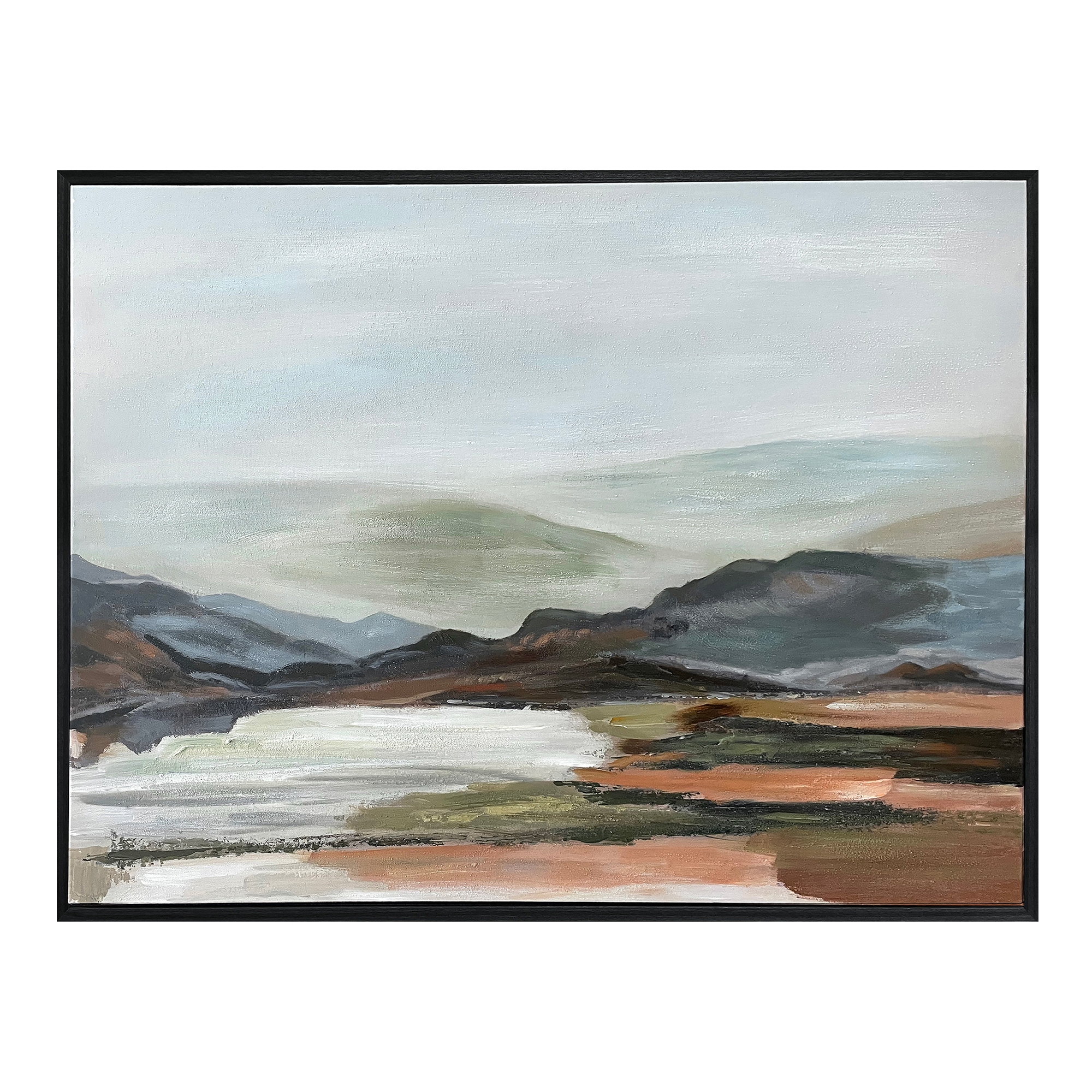 Hillside Framed Painting Multicolor - Image 0
