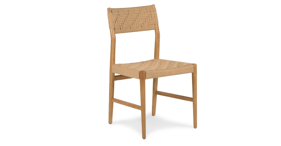 Wosla Corded Dining Chair - Oak - Image 0