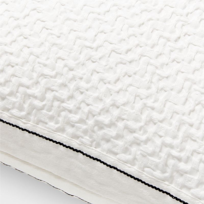 Evora White Throw Pillow with Feather-Down Insert 23'' - Image 1