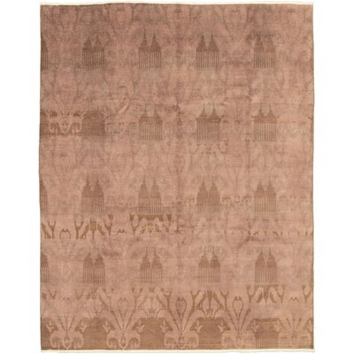 One-of-a-Kind Hand-Knotted New Age Pako Taupe 7'10" x 10' Wool Area Rug - Image 0