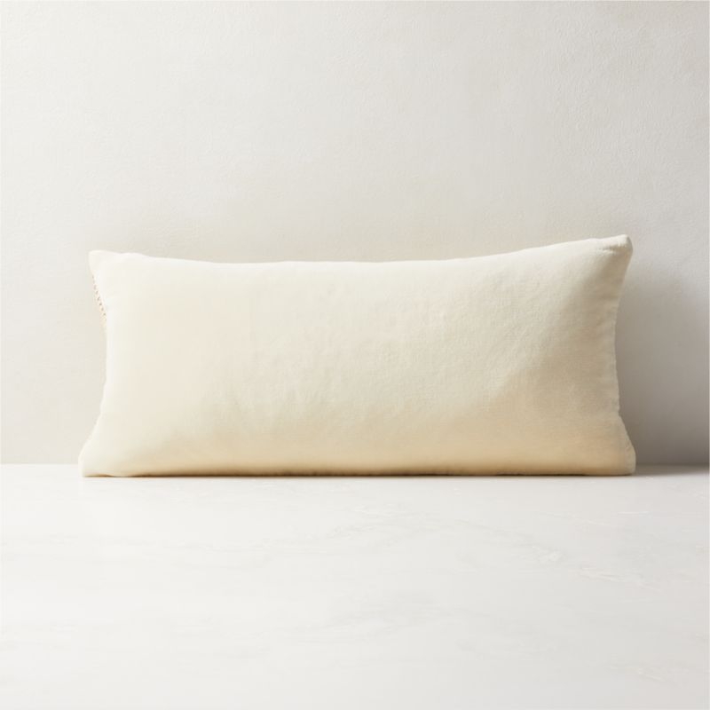 23"x11" Lira Leather Pillow With Feather-Down Insert - Image 1