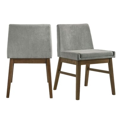 Ahadzi Side Chair in Gray/Walnut (Set of 2) - Image 0