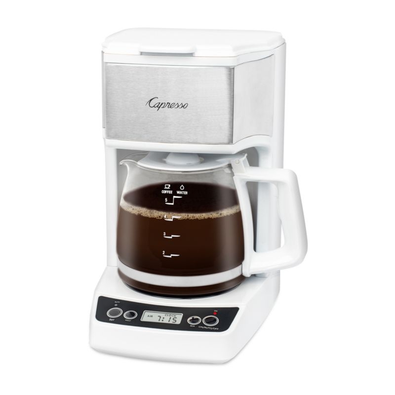 Capresso ® 5-Cup Mini White Drip Coffee Maker - Image 3
