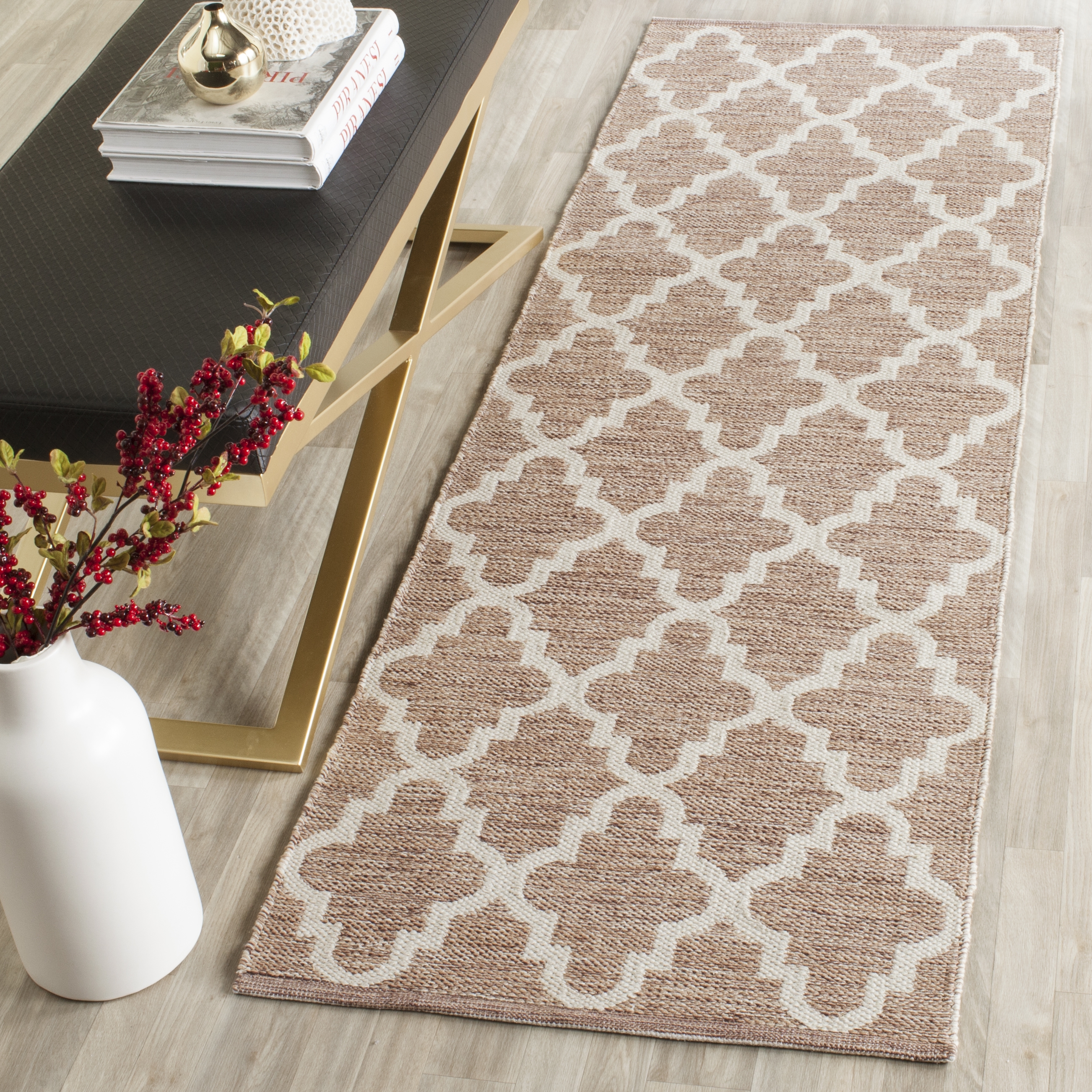 Arlo Home Hand Woven Area Rug, MTK810E, Beige/Ivory,  2' 3" X 7' - Image 1