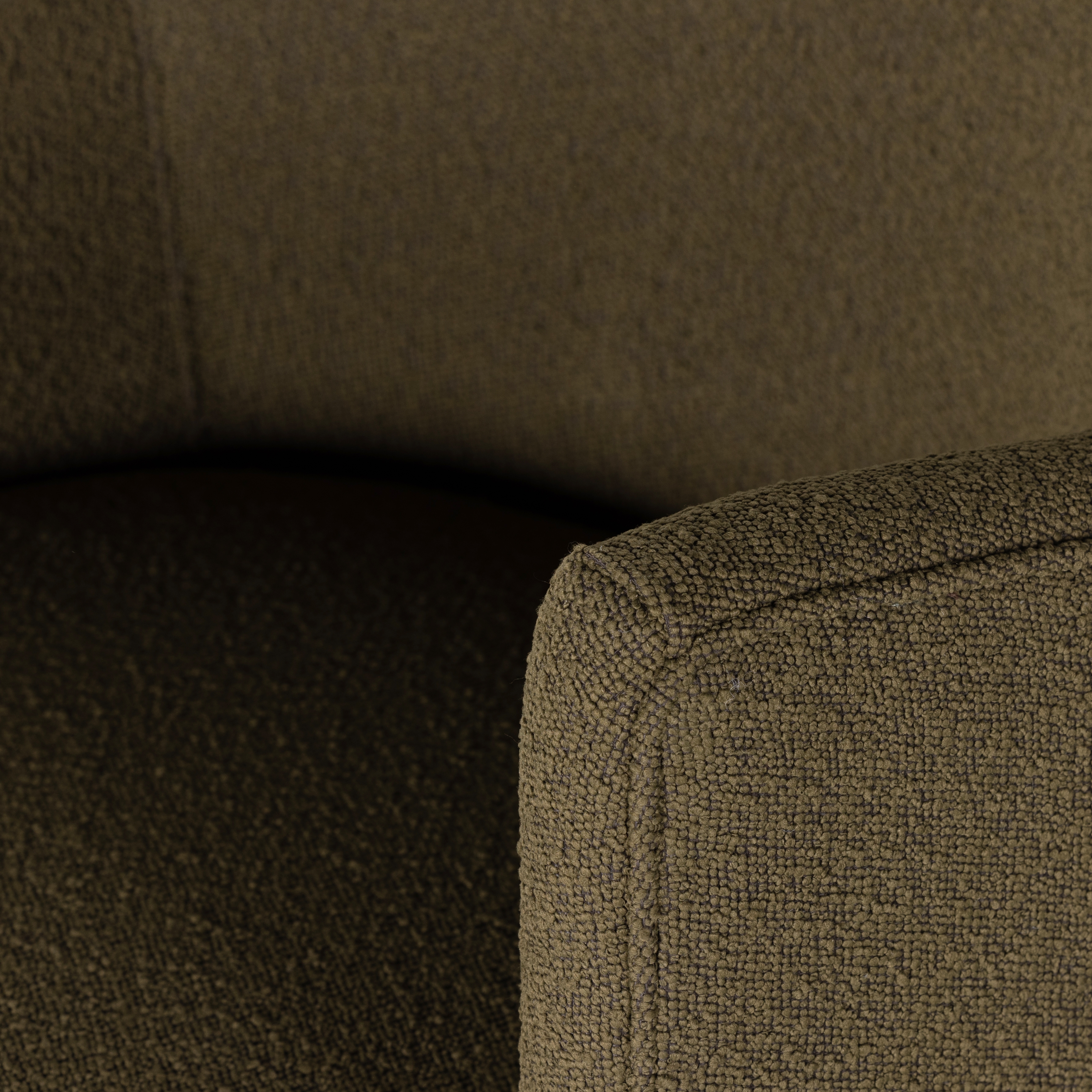 Aurora Swivel Chair - FIQA Boucle Olive - Image 8