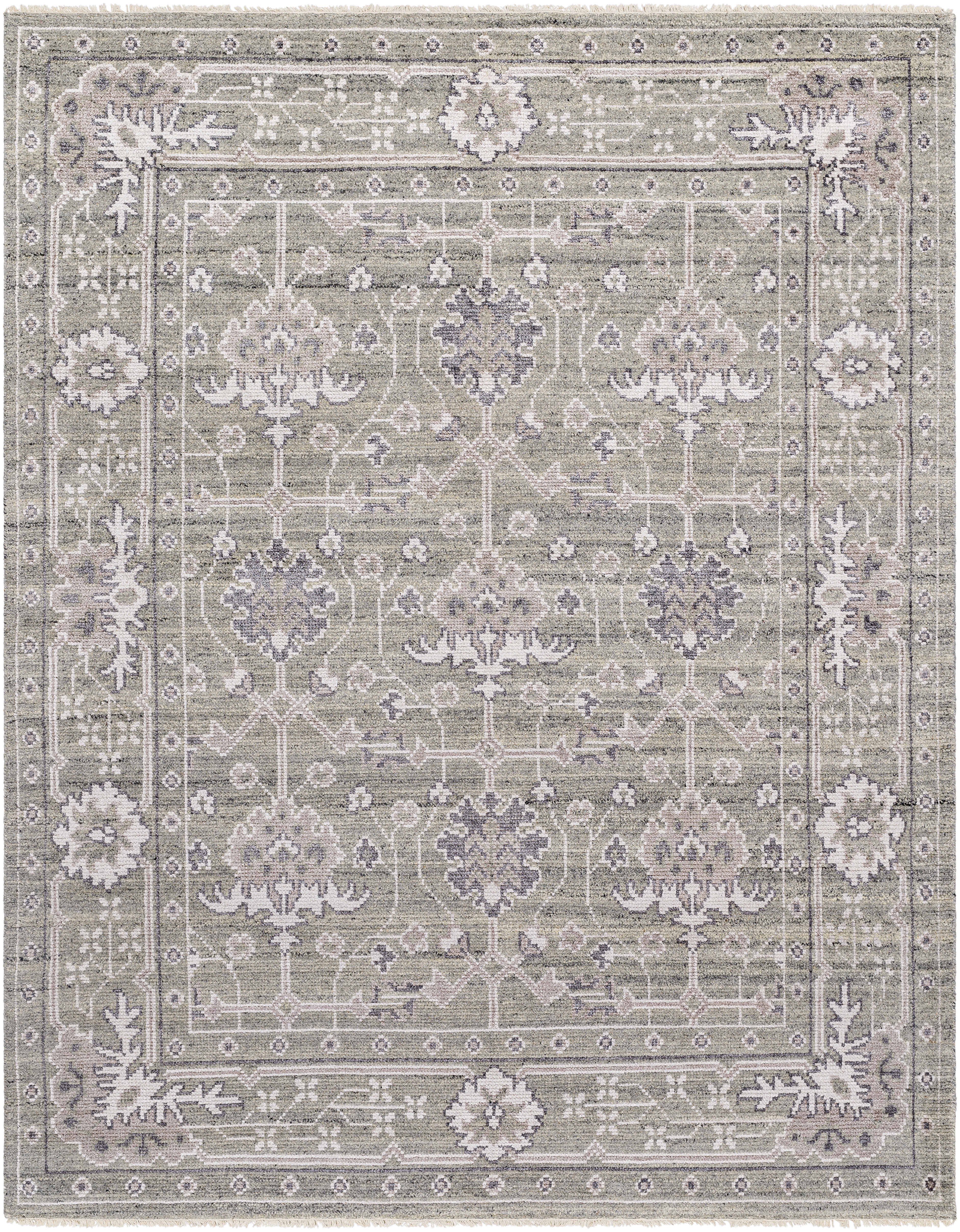 Almeria Gray Indoor 10' x 14' Handmade Rug - Image 0