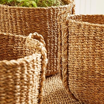 Seagrass Round Drum Baskets, Set of 3 - Image 3