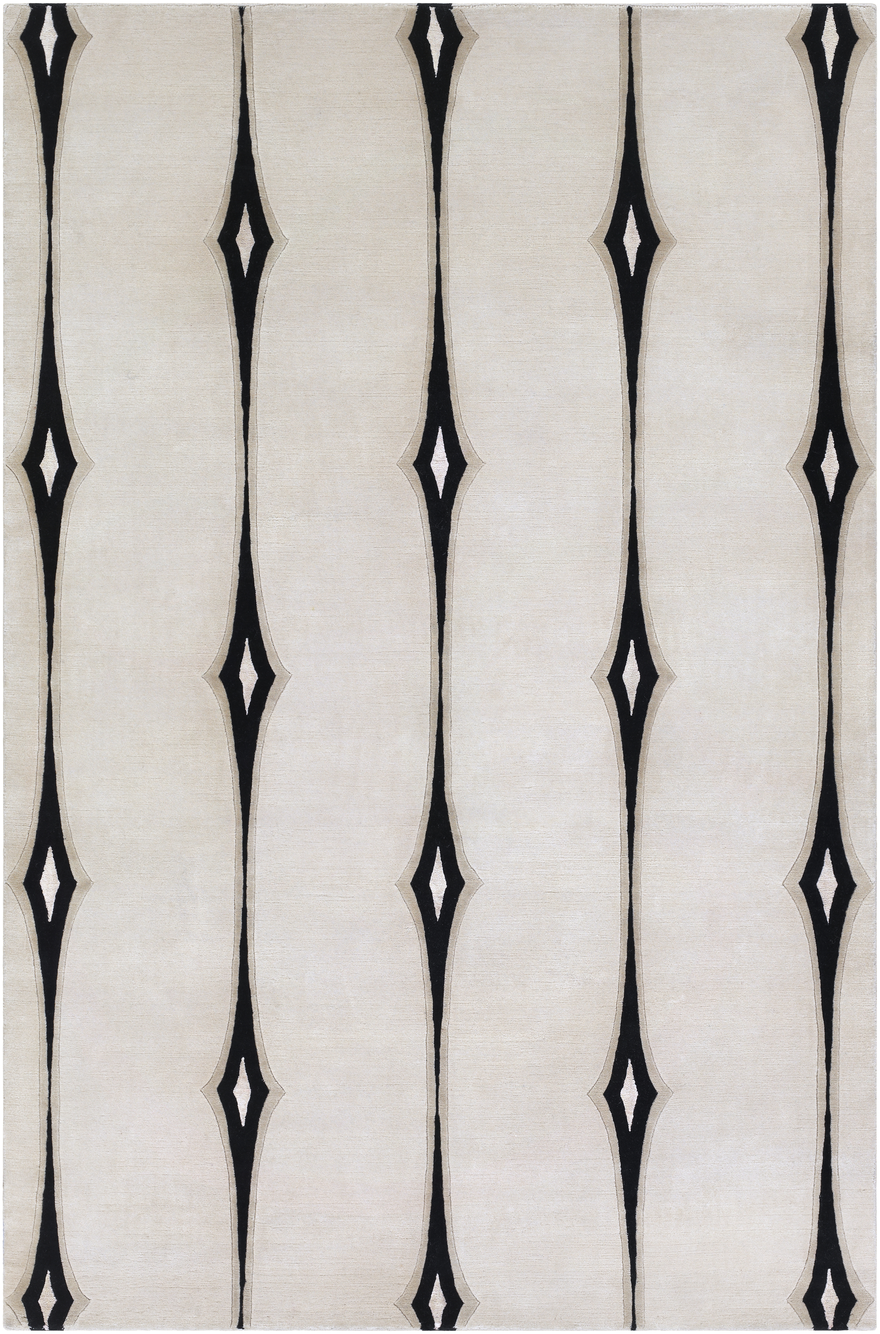 Luminous Beige Indoor 5' x 8' Handmade Rug - Image 0