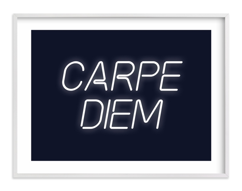 Neon Carpe Diem Open Edition Fine Art Print - Image 0