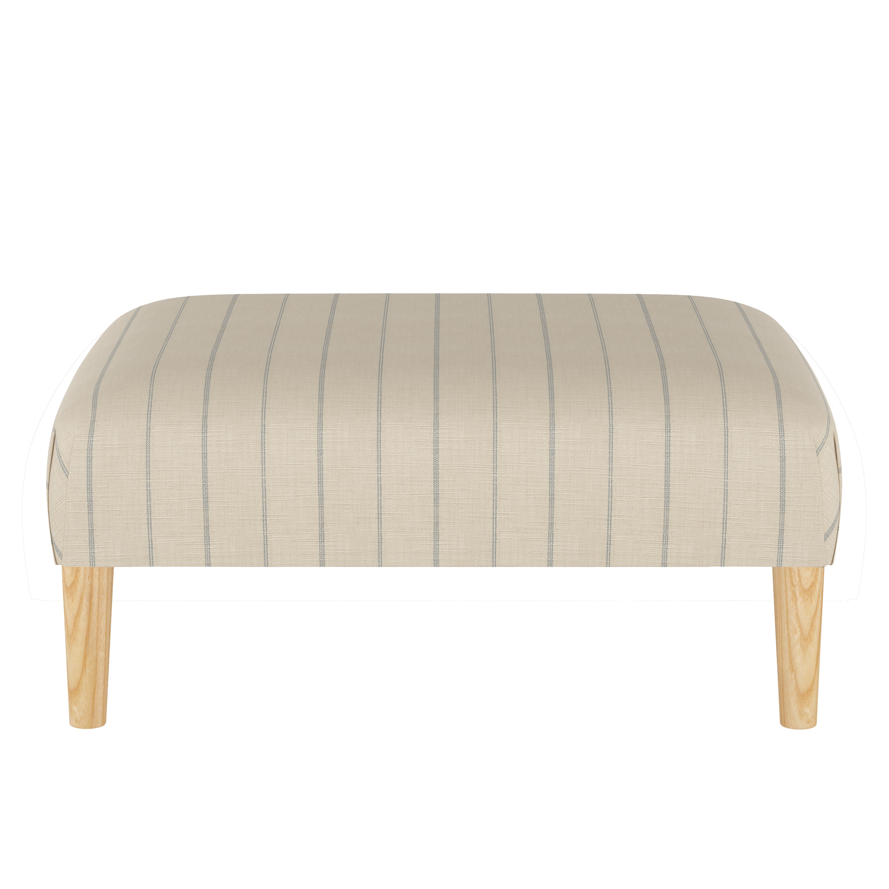 Algren Cocktail Ottoman with Cone Legs in Fritz Sky - Image 1