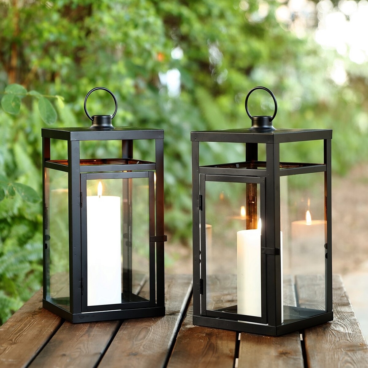 Fraleigh 16" Outdoor Lantern - Black - Safavieh - Image 2