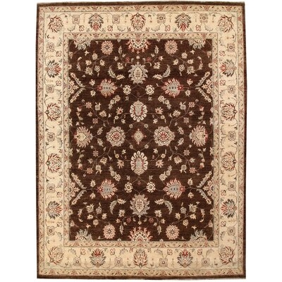 One-of-a-Kind Cindy-Lou Hand-Knotted New Age Ziegler Ivory/Brown 8'1" x 10'2" Wool Area Rug - Image 0