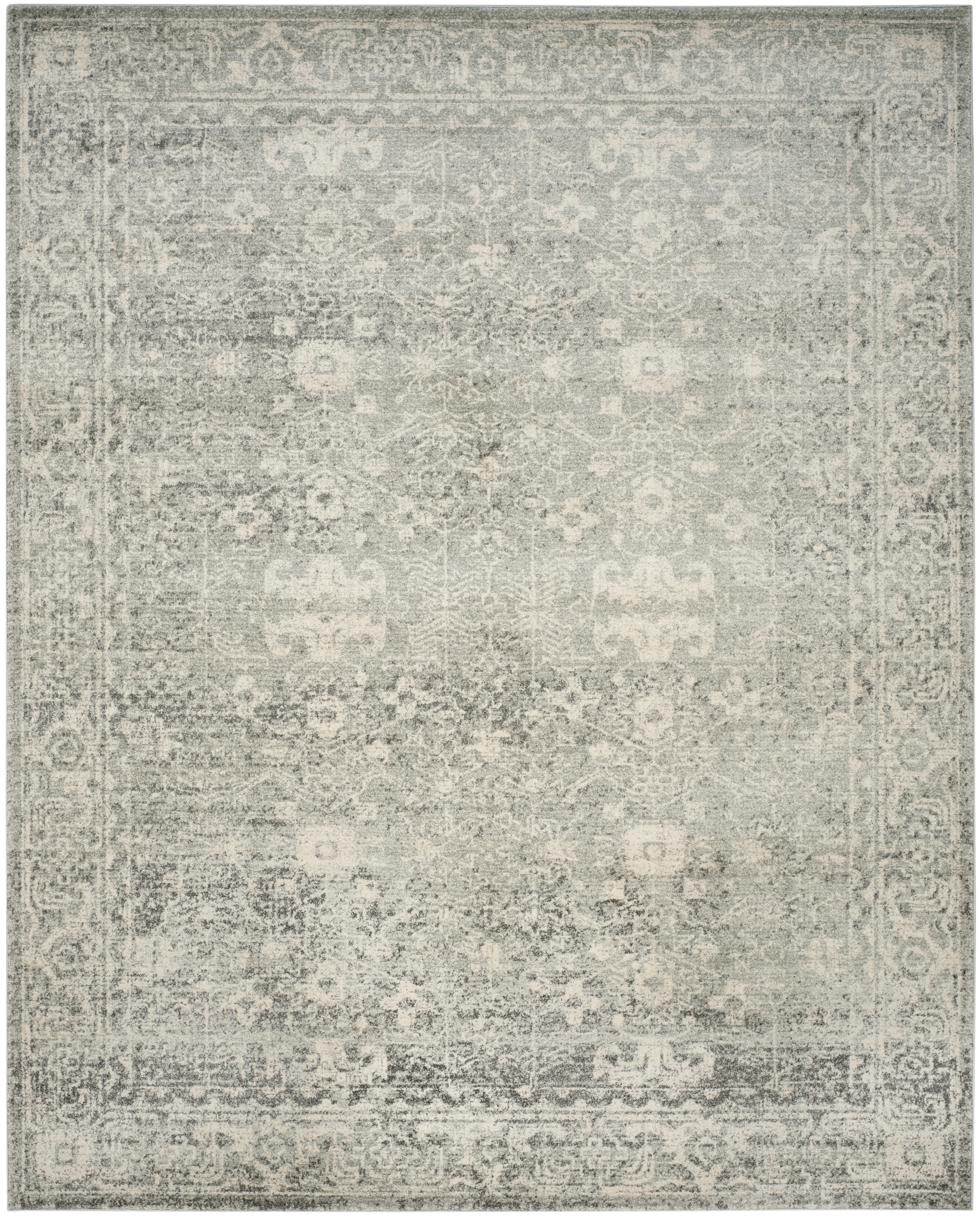 Arlo Home Woven Area Rug, EVK270Z, Silver/Ivory,  9' X 12' - Image 1