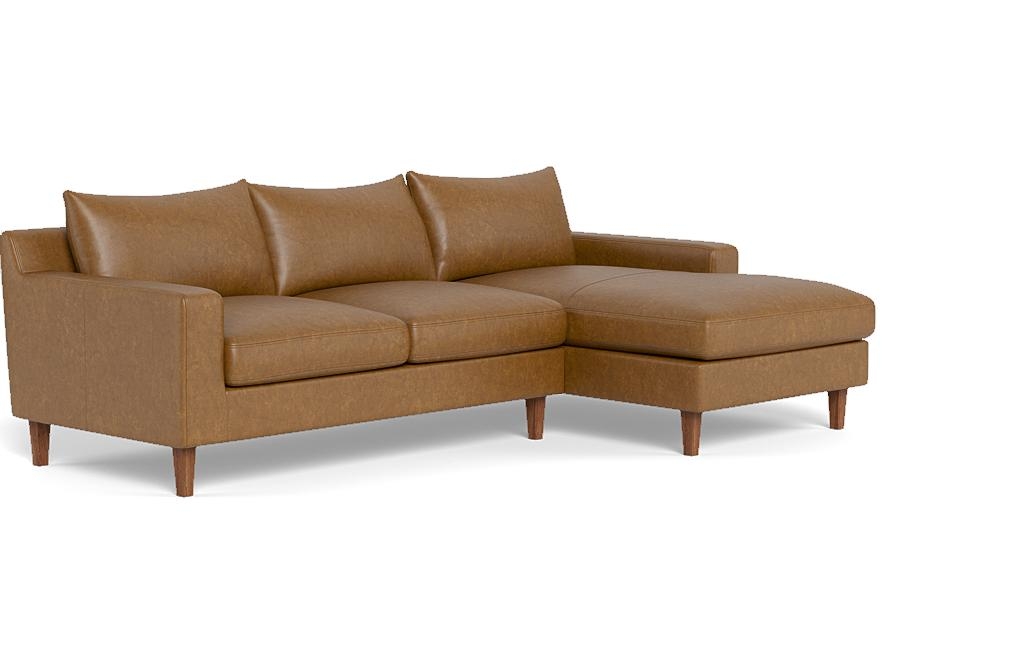 Sloan Leather Right Chaise Sectional - Image 1