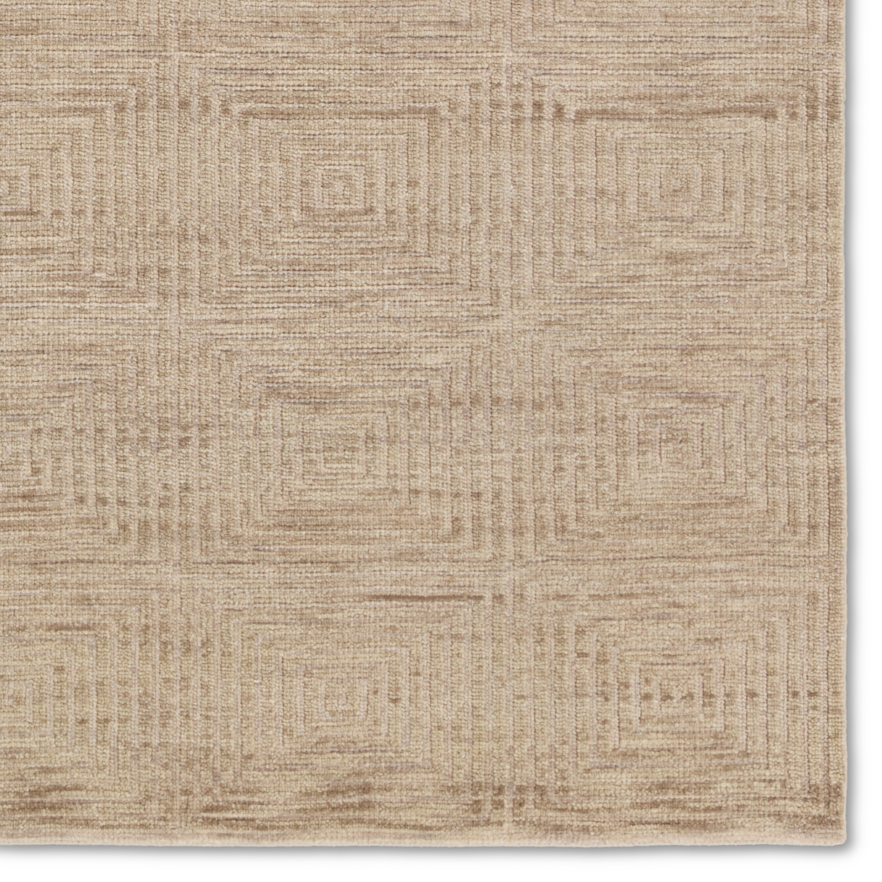 Pennant TAS01 Handknotted Geometric Tan Area Rug (8'x10') - Image 3