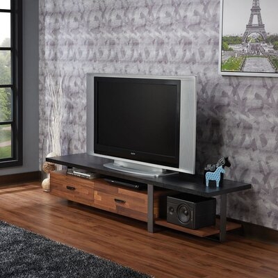 TV Stand In Walnut & Black - Image 0