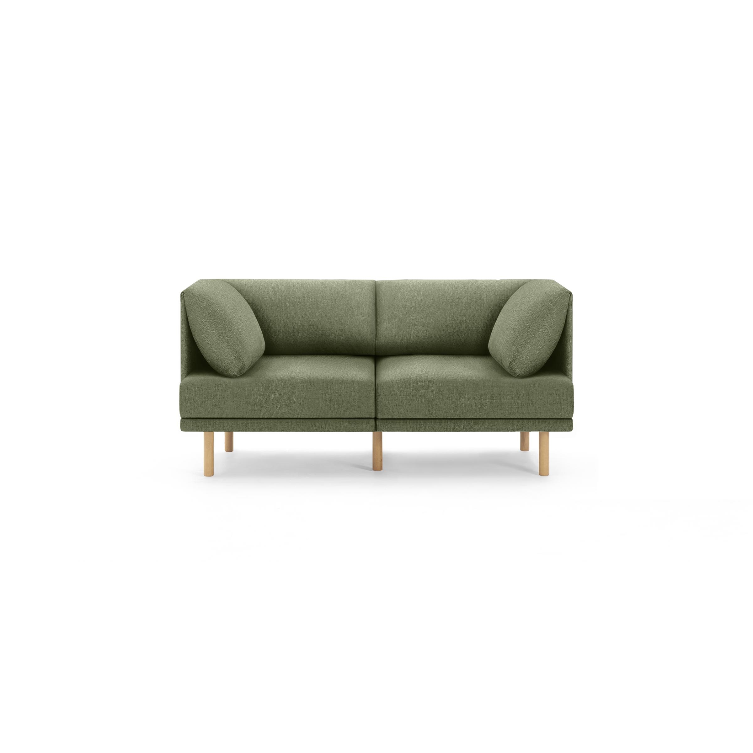 Range 2-Piece Sofa in Moss Green, Leg Finish: OakLegs - Image 0